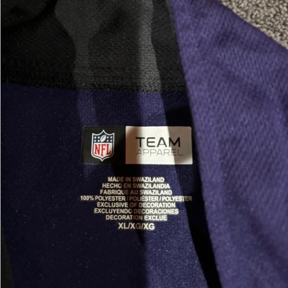 Team Apparel Black and Purple NFL Quarter-Zip Pullover - Picture 4 of 4